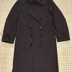 VTG 40s WWII Peacoat US Navy Blue Gabardine Naval Clothing FACTORY 34-36 Small